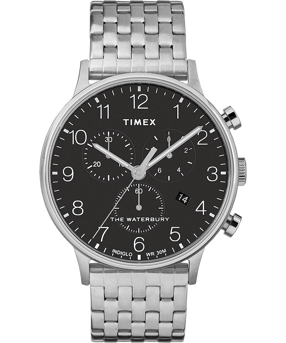 Waterbury Mm Classic Chrono Stainless Steel Watch Timex