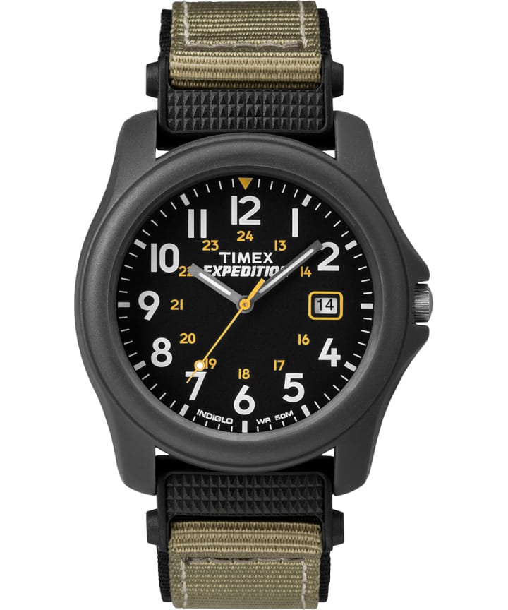 Expedition Camper 39mm Fabric Strap Watch Gray/Black large