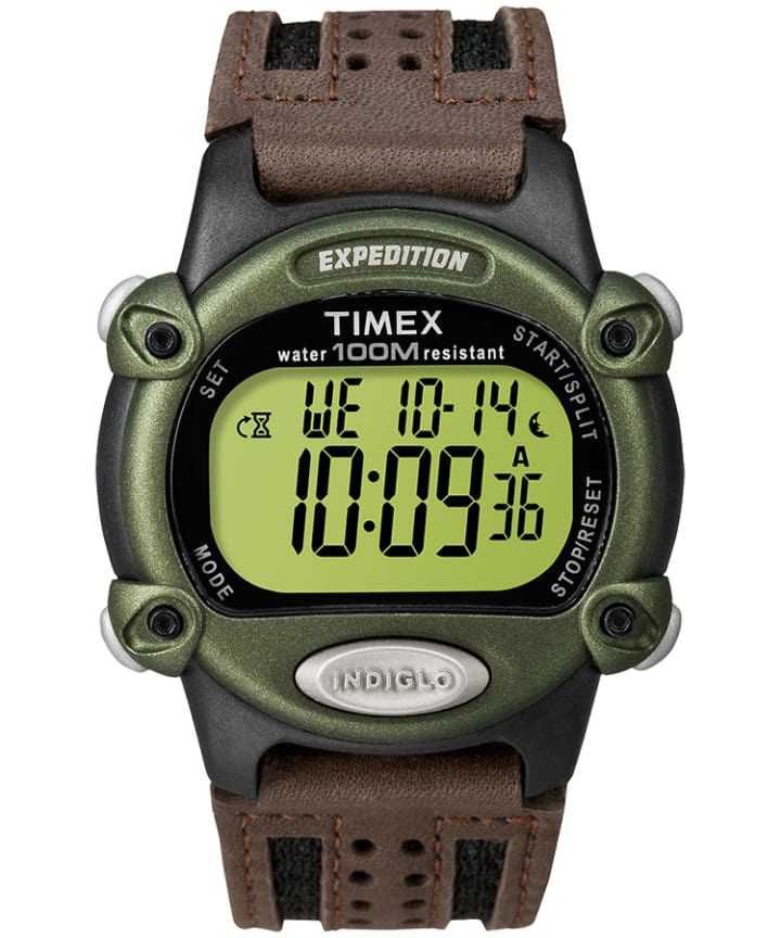 Expedition 39mm Fabric Strap Watch Black/Brown/Green large