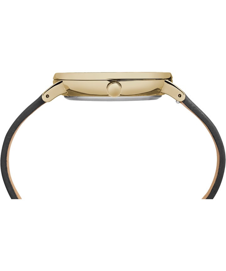 Fairfield 41mm Leather Strap Watch Gold-Tone/Black large