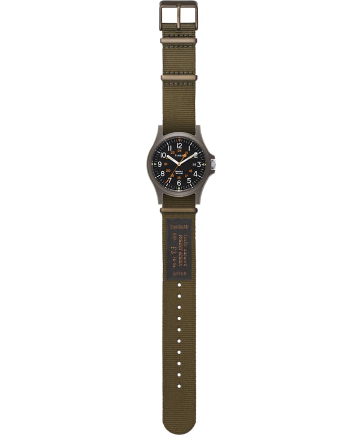 Acadia 40mm Fabric Strap Watch Green/Black large