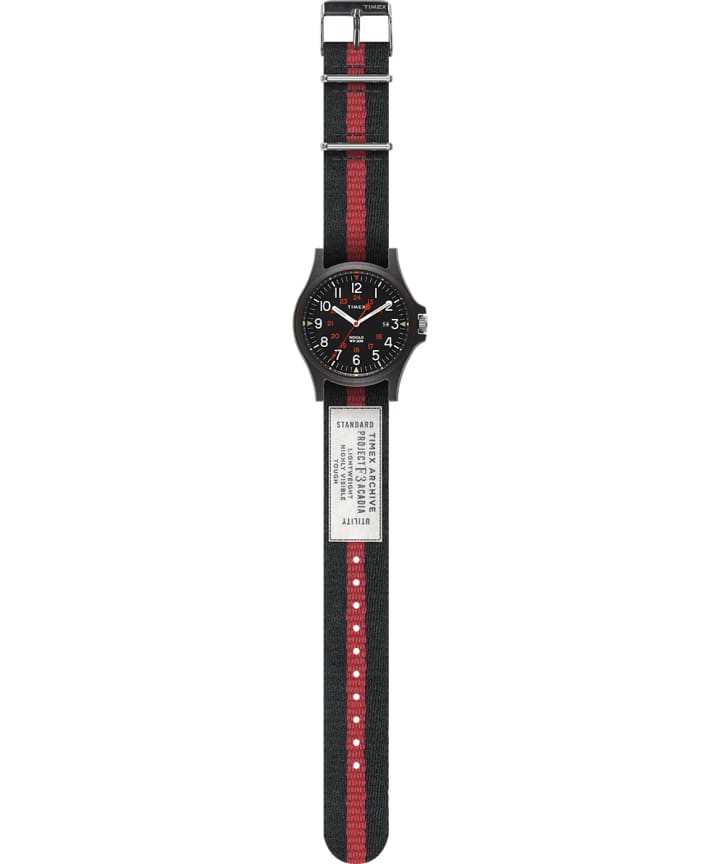 Acadia 40mm Fabric Strap Watch Black large