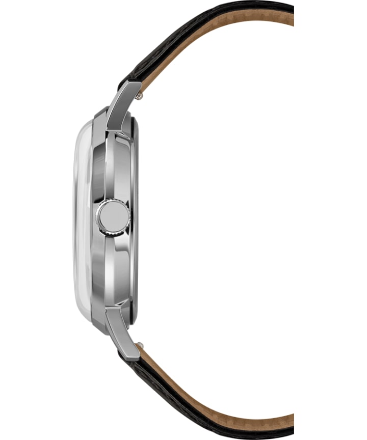 Timex x Todd Snyder Beekman 40mm SST Leather Strap Watch Stainless-Steel/Black large