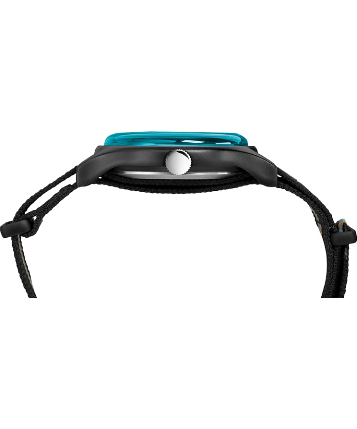 MK1 Aluminum California 40mm Fabric Strap Watch Black/Blue large