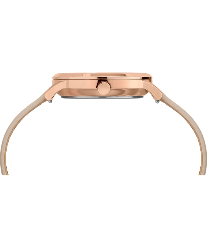 Waterbury Classic 36mm Leather Strap Watch Rose-Gold-Tone/Tan/White large