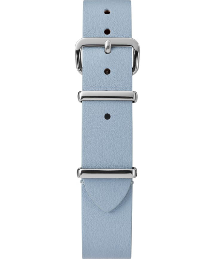 16mm Leather Slip-Thru Single Layer Strap Blue large