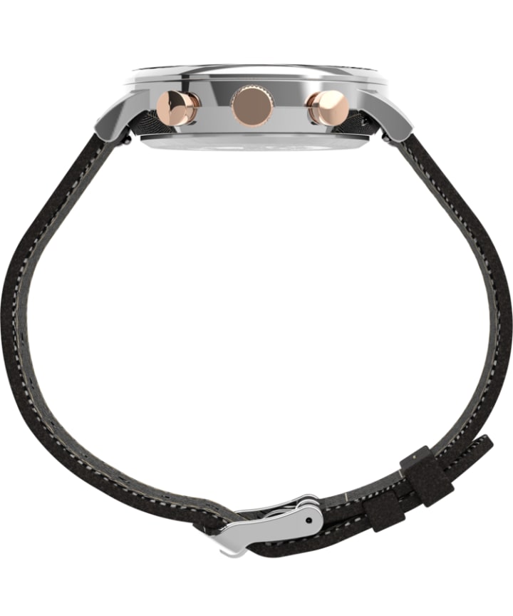 Waterbury Classic Chronograph 40mm Leather Strap Watch Stainless-Steel/Brown large