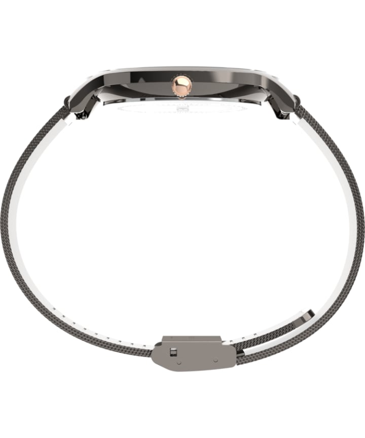 Transcend™ 38mm Stainless Steel Mesh Band Watch Gunmetal/Black large