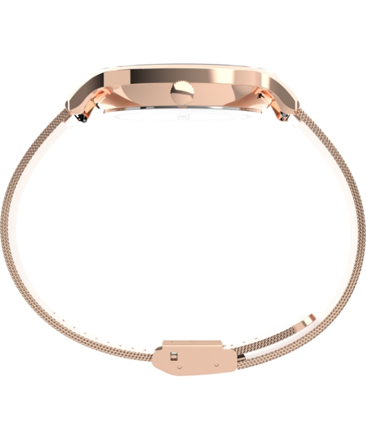 Transcend™ Multifunction 38mm Stainless Steel Mesh Band Watch Rose-Gold-Tone/Pink large