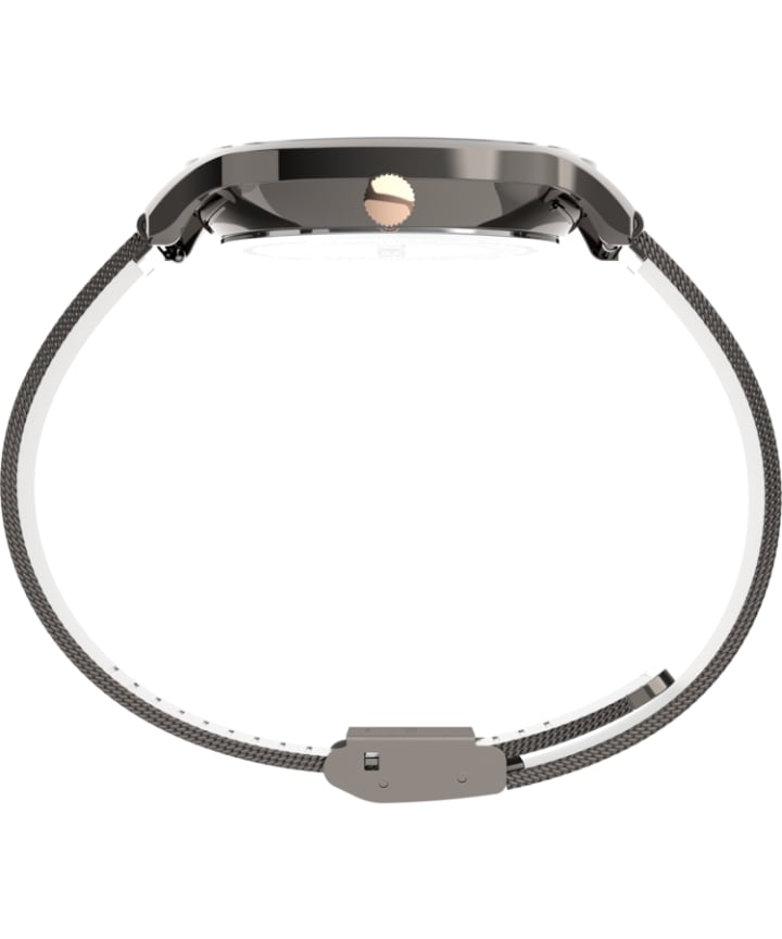 Transcend™ Multifunction 38mm Stainless Steel Mesh Band Watch Gunmetal/Black large