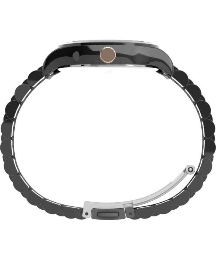 Waterbury Traditional 34mm Stainless Steel Bracelet Watch Gunmetal/Black/Rose-Gold-Tone large