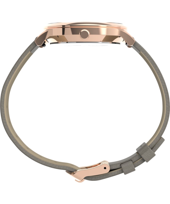 Waterbury Classic 36mm Leather Strap Watch Rose-Gold-Tone/Tan/White large