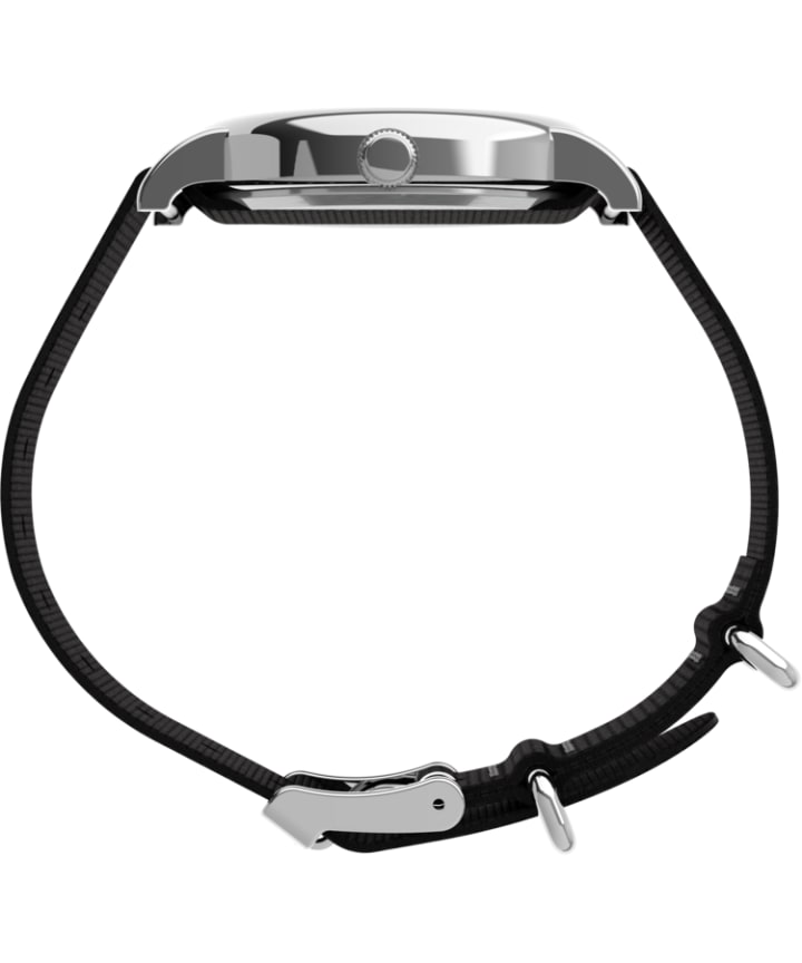 Timex x Space Snoopy - Weekender 38mm Fabric Strap Watch Silver-Tone/Black large