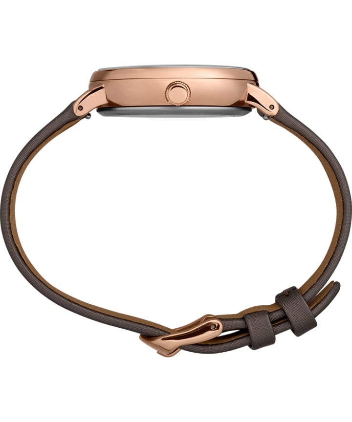 Celestial Opulence 37mm Textured Strap Watch Titanium/Brown-CAPRICORN,AQUARIUS,PISCES large