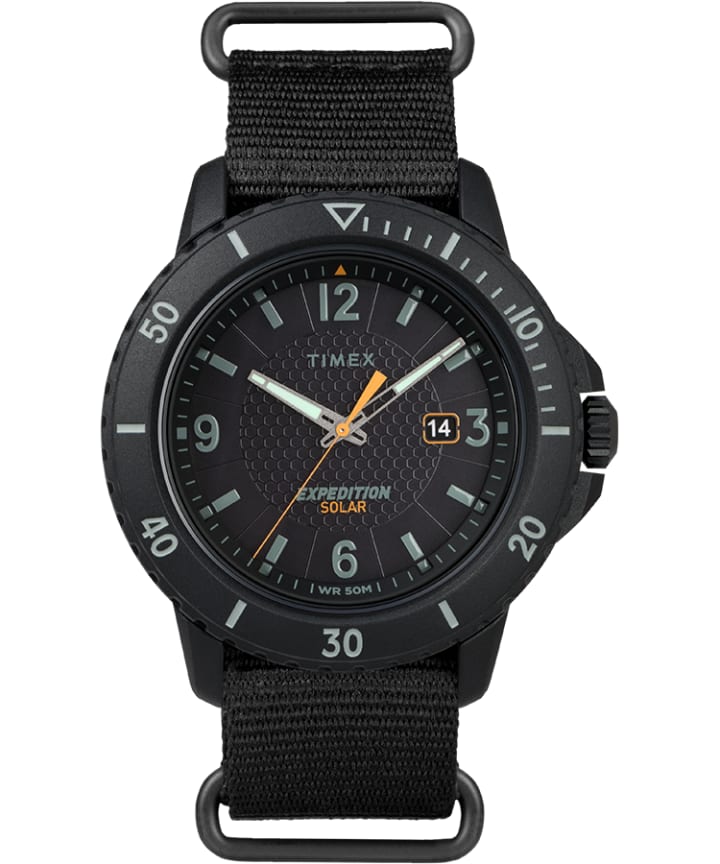 Expedition Gallatin Solar 44mm Fabric Strap Watch Black large