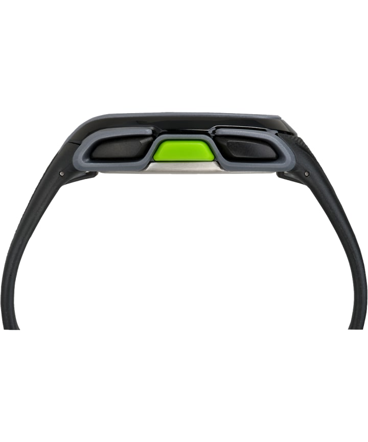 IRONMAN Sleek 150, grande, bracelet en résine noir/vert