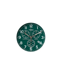 Green Dial / Silver-tone Second Hand  large