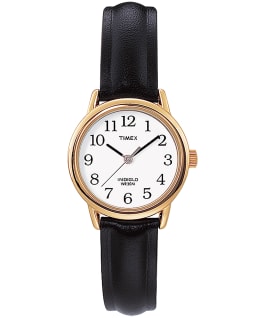 Easy Reader 25mm Leather Watch Gold-Tone/Black/White large