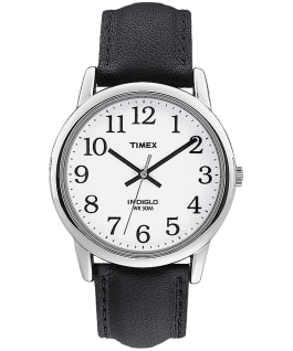 Easy Reader 35mm Leather Watch Silver-Tone/Black/White large