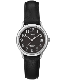 Easy Reader 25mm with Date Leather Watch Silver-Tone/Black large