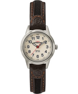 Expedition Field Mini 26mm Leather Strap Silver-Tone/Brown/Natural large