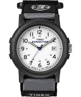 Expedition Camper 38mm Nylon Strap Watch Black/White large