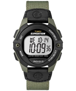 Expedition Chrono-Alarm-Timer 41mm Nylon Strap Watch Green/Black large