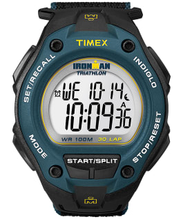 IRONMAN Classic 30 Oversized 43mm Resin Strap Watch Black/Blue large