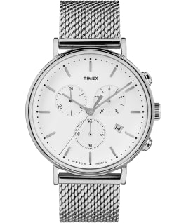 Fairfield Chronograph 41mm Mesh Stainless Steel Watch Silver-Tone/White large