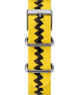 Charlie Brown 38mm Nylon Strap Watch  Silver-Tone/Yellow/White large