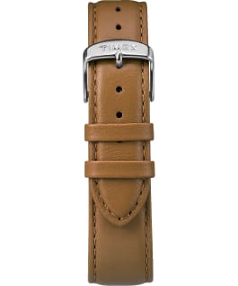 Metropolitan Mens 40mm Leather Watch Silver-Tone/Brown/Gray large