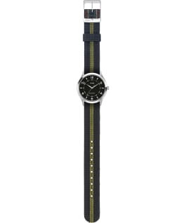 Whitney Village 36mm Reversible Grosgrain Strap Watch Stainless-Steel/Black large