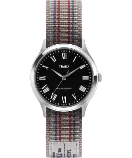 Whitney Avenue 36mm Reversible Grosgrain Strap Watch-1 Stainless-Steel/Black large