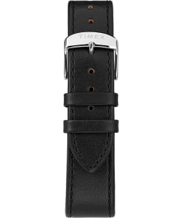 Standard 40mm Leather Strap Watch Silver-Tone/Black large