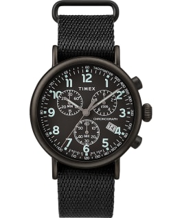 Standard Chronograph 41mm Fabric Strap Watch Black large