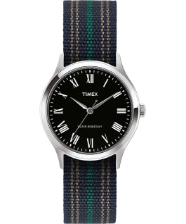 Whitney Avenue 38mm Fabric Strap Watch Stainless-Steel/Black large
