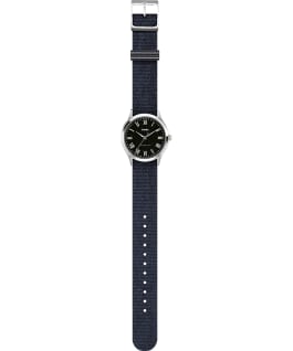 Whitney Avenue 38mm Fabric Strap Watch Stainless-Steel/Black large