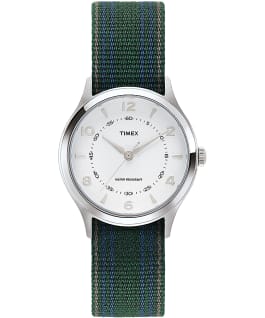 Whitney Village 36mm Reversible Grosgrain Strap Watch Stainless-Steel/White large