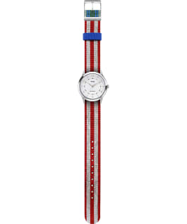 Whitney Village 36mm Reversible Grosgrain Strap Watch Stainless-Steel/White large
