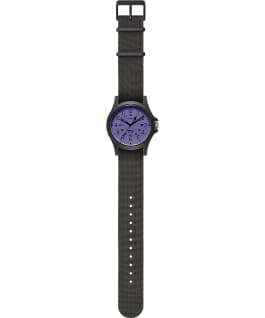 Acadia 40mm Fabric Strap Watch Black/Purple large