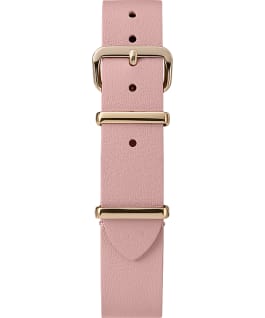16mm Leather Single Layer Slip Thru Strap with Gold Tone Pink large