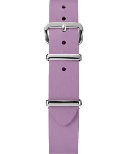 16mm Leather Single Layer Slip Thru Strap with Silver Purple large