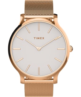 Transcend 38mm Stainless Steel Mesh Band Watch Rose-Gold-Tone/Pink large