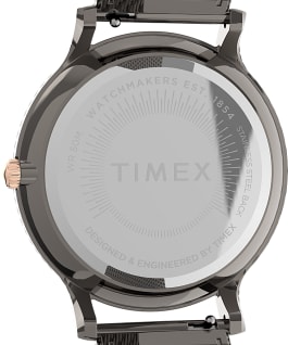 Transcend 38mm Stainless Steel Mesh Band Watch Gunmetal/Black large