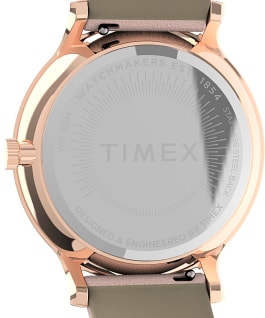 Transcend Multifunction 38mm Leather Strap Watch Rose-Gold-Tone/Pink/White large