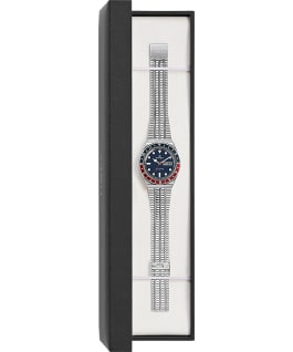 Q Timex Reissue 38mm Stainless Steel Bracelet Watch Stainless-Steel/Blue large