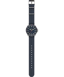Navi Depth 38mm Fabric Strap Watch Stainless-Steel/Blue large