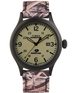 Timex x Mossy Oak Expedition Scout 40mm Fabric Strap Watch Black/Brown/Green large