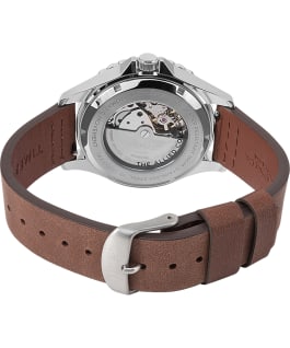Navi XL Automatic 41mm Leather Strap Watch Stainless-Steel/Brown/Red large