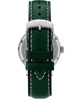 Marlin Automatic 40mm Leather Strap Watch with Day Date Stainless-Steel/Green large
